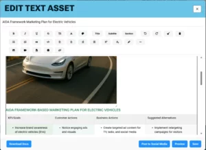 An example of the text editing window available in the Results Library Example of the text editor